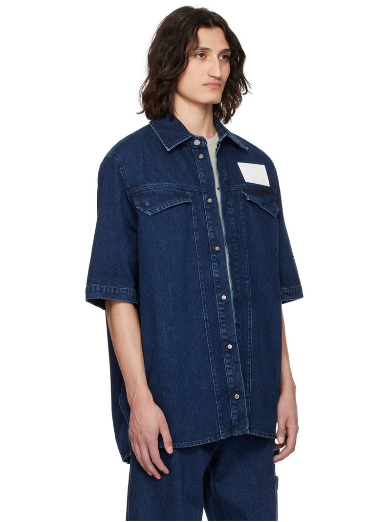 Indigo Printed Denim Shirt 2