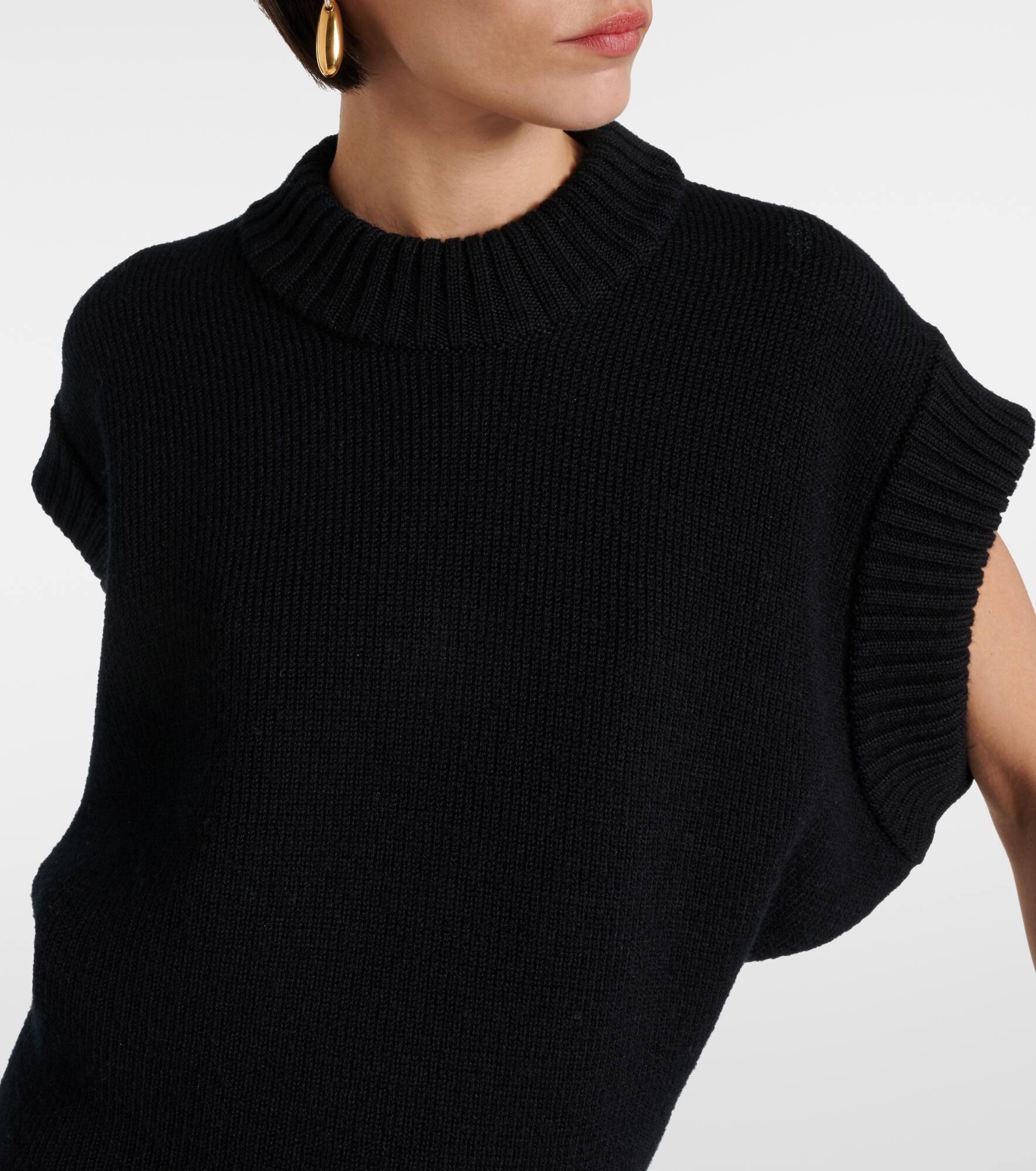Ribbed-knit wool top - 4