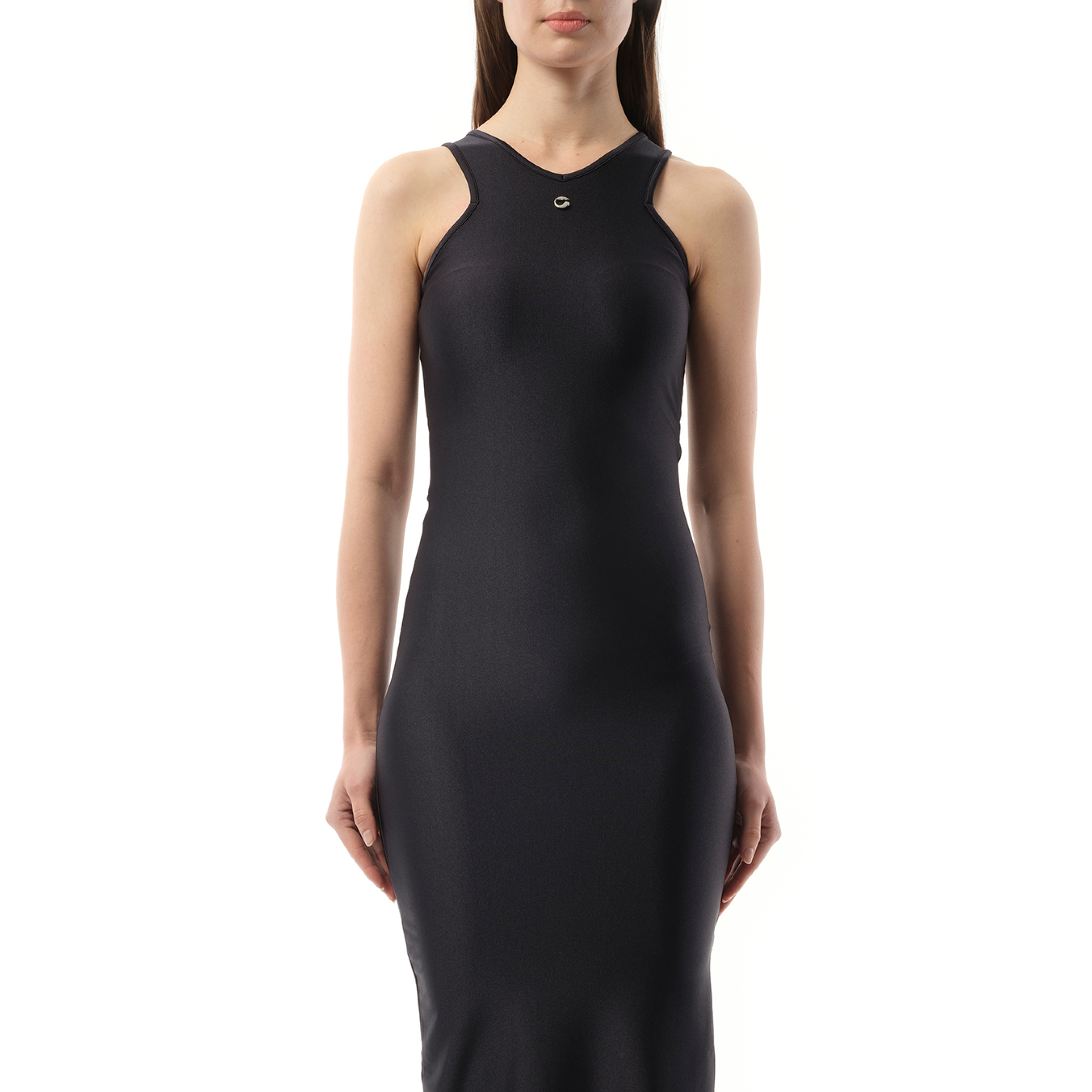 Tank Top Dress in Black - 1