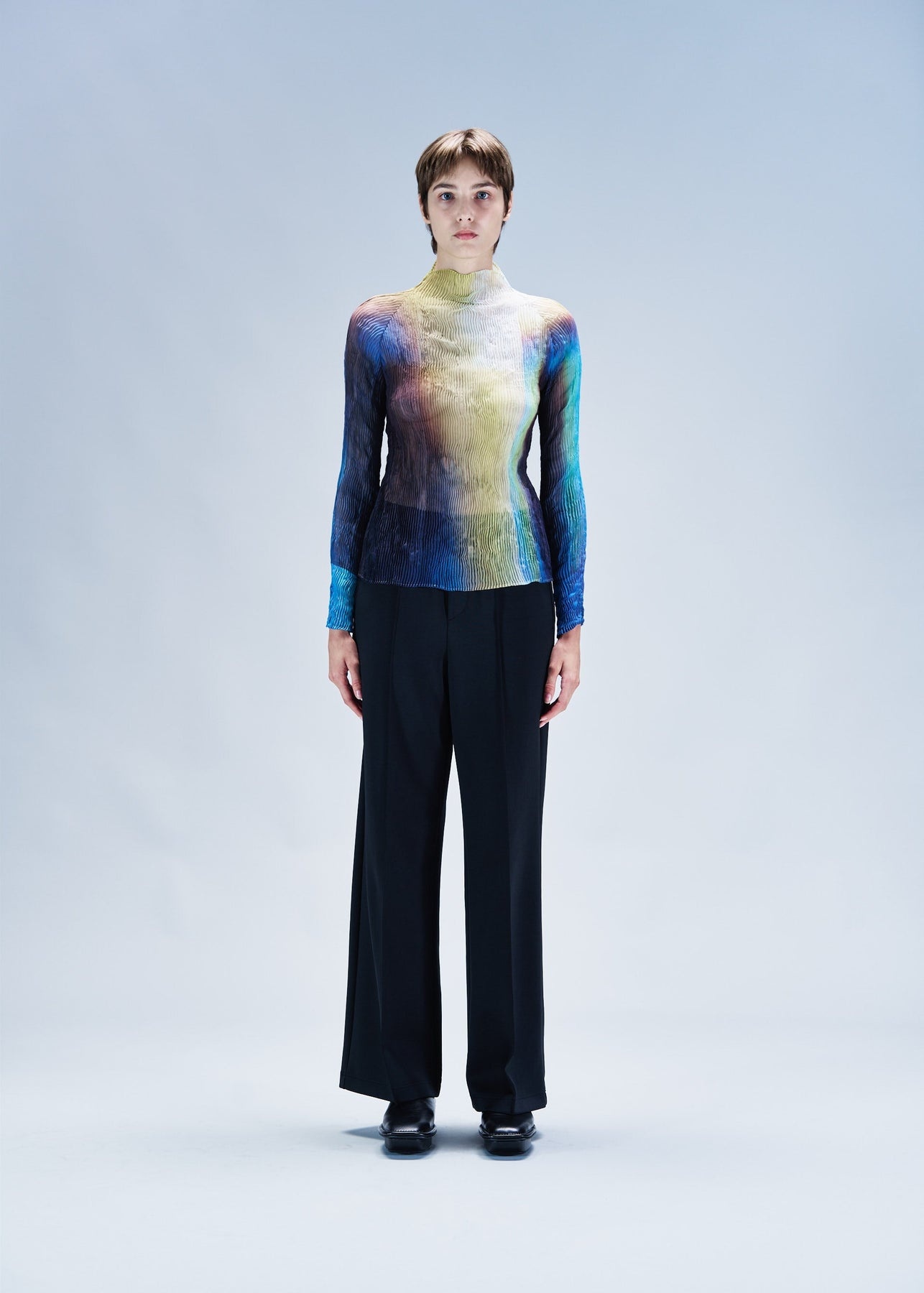 ISSEY MIYAKE LIGHT LEAK CHIFFON TWIST TOP | isseymiyake | REVERSIBLE
