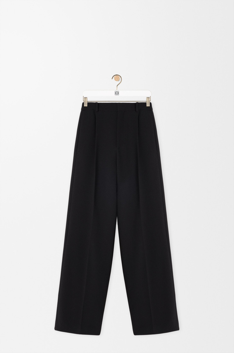 Wide leg trousers in wool 1