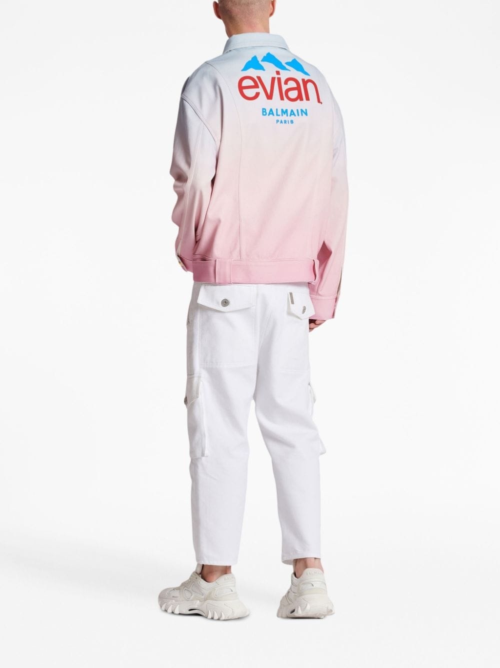 x Evian gradient denim jacket - 4