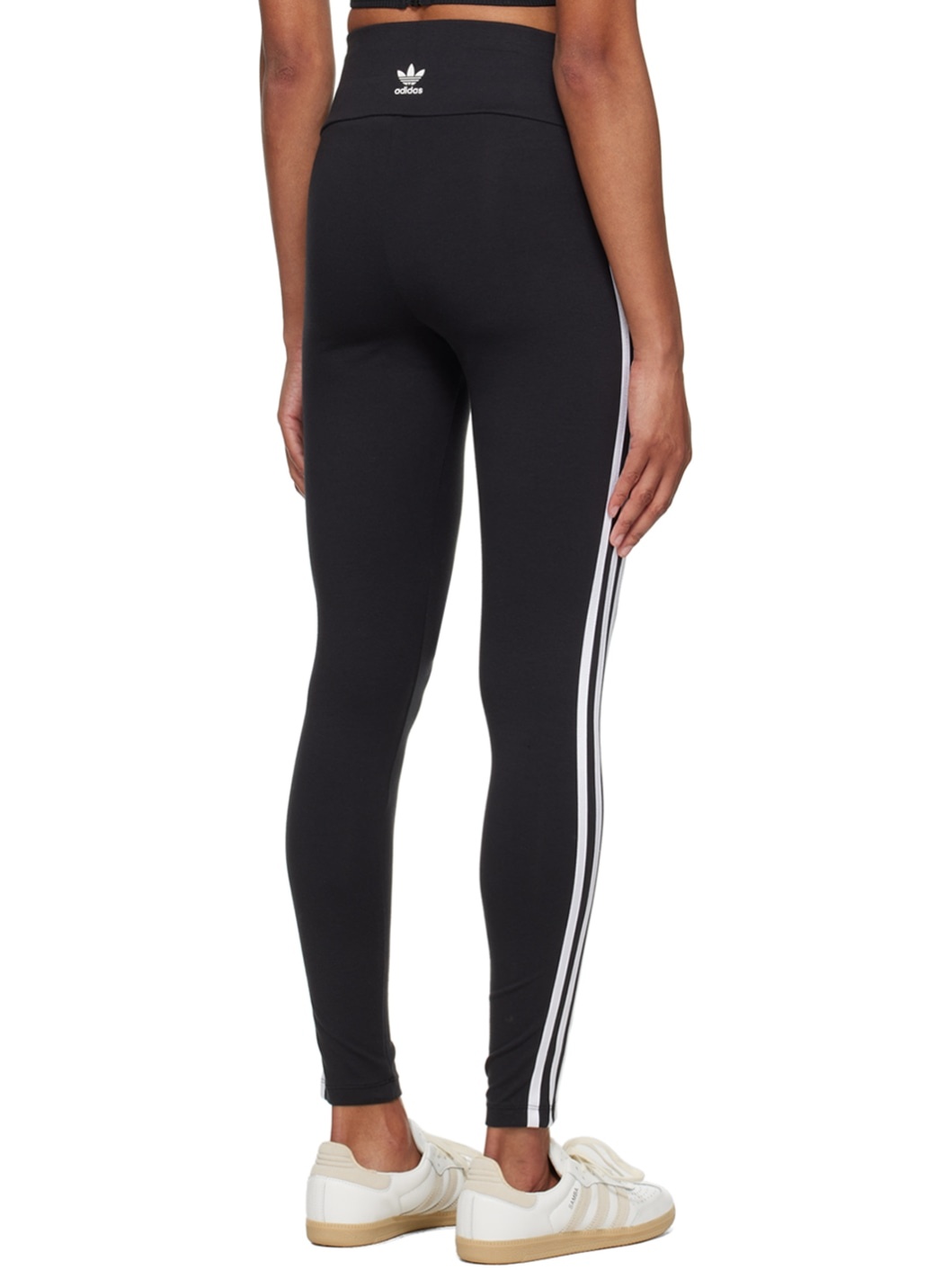 Black 3-Stripes Leggings - 3