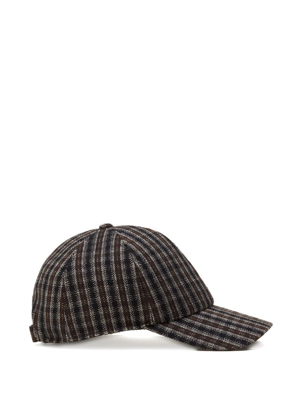 striped logo-patch cap - 2