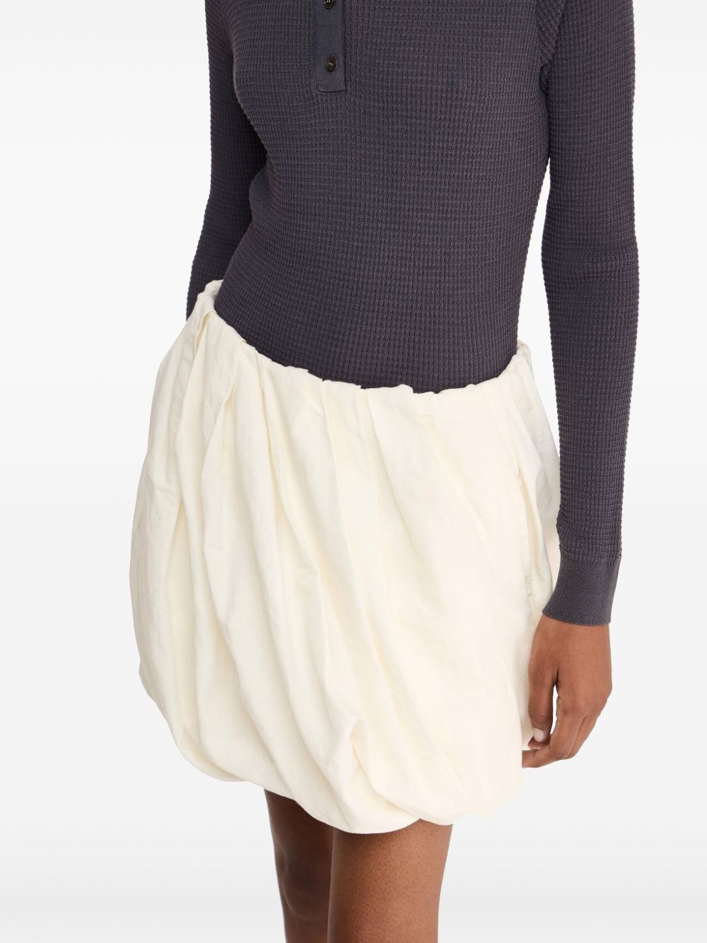 rolled mini skirt - 4