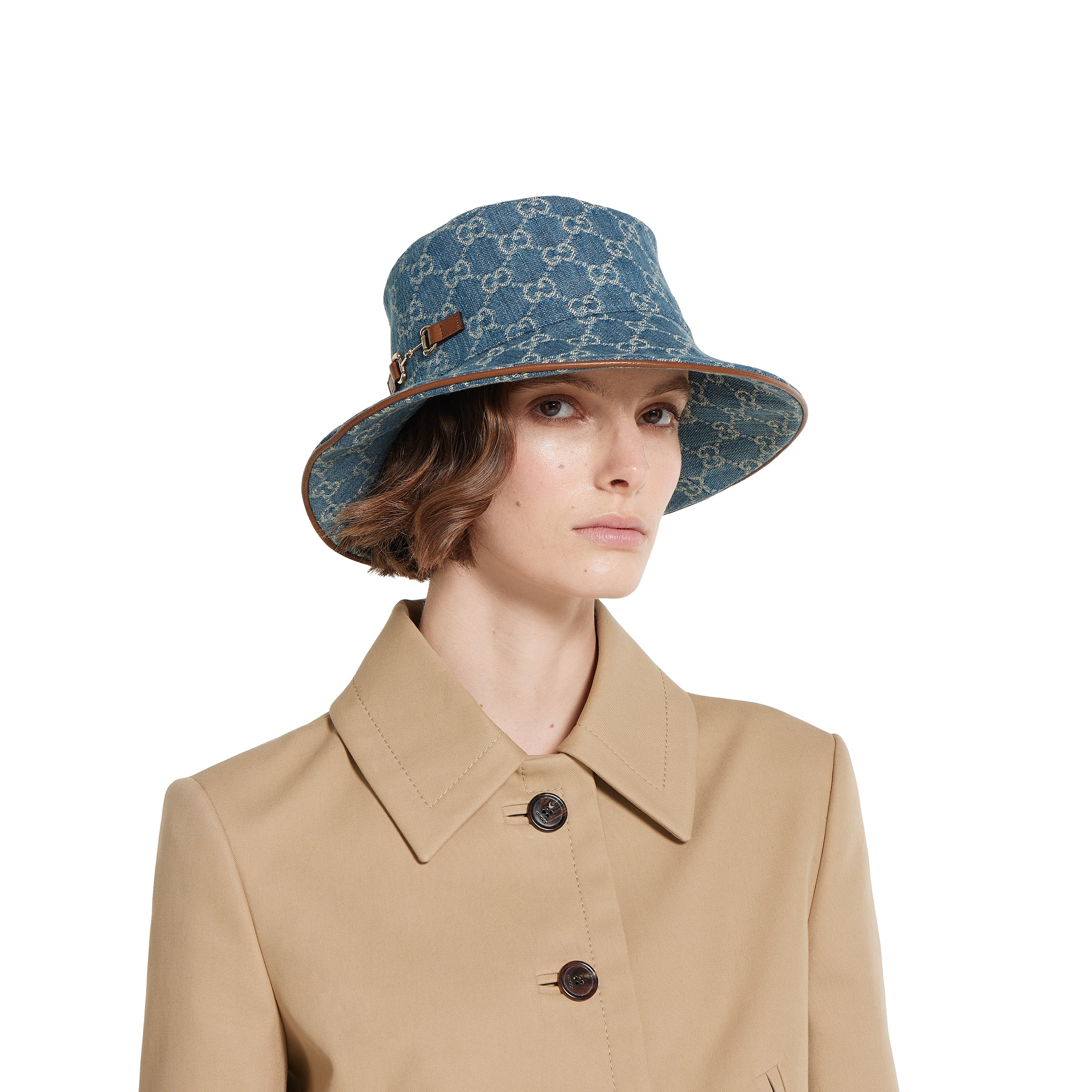 GG denim bucket hat with Horsebit - 3