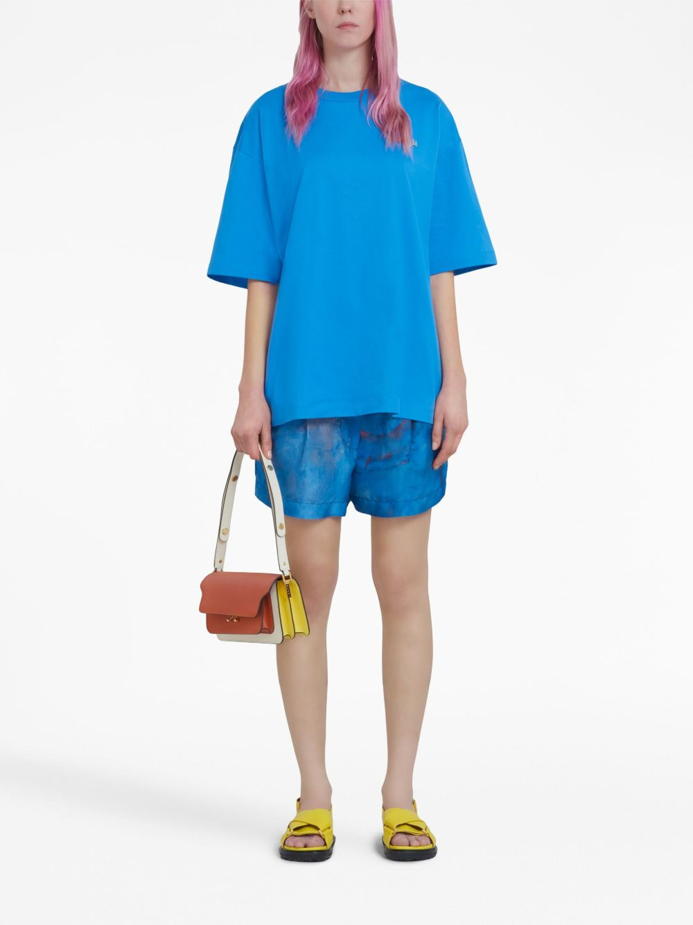 colour-block Saffiano leather shoulder bag - 2