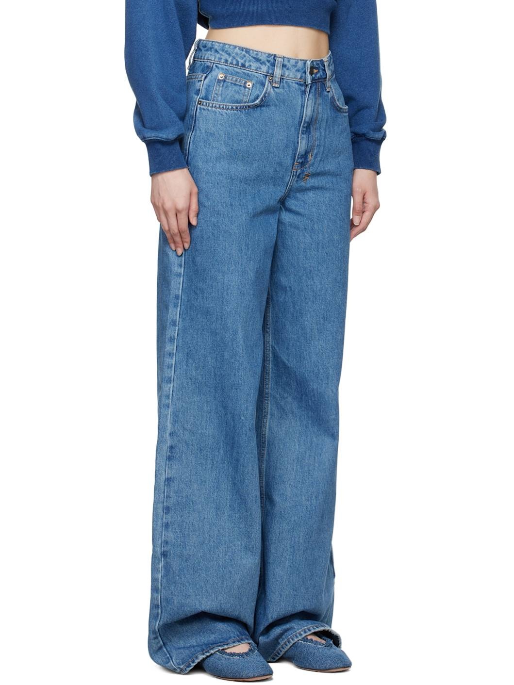 【関税込み】Ksubi ブルー Strider Heritage ジーンズ Strider Wide Leg Jeans Heritage - Blue Denim | Ksubi ++