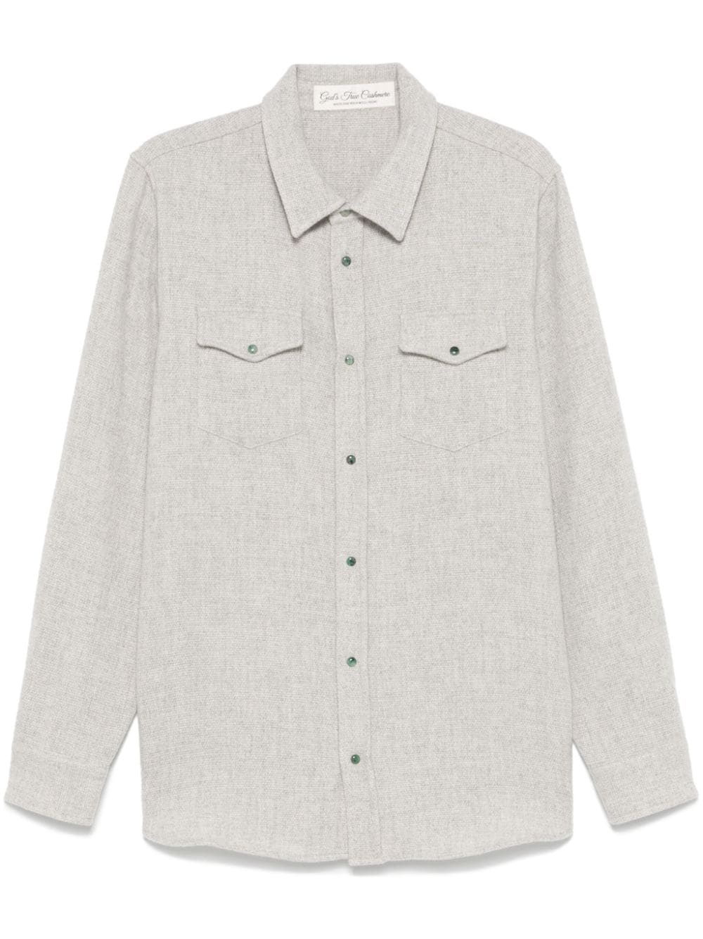 mélange cashmere shirt - 1