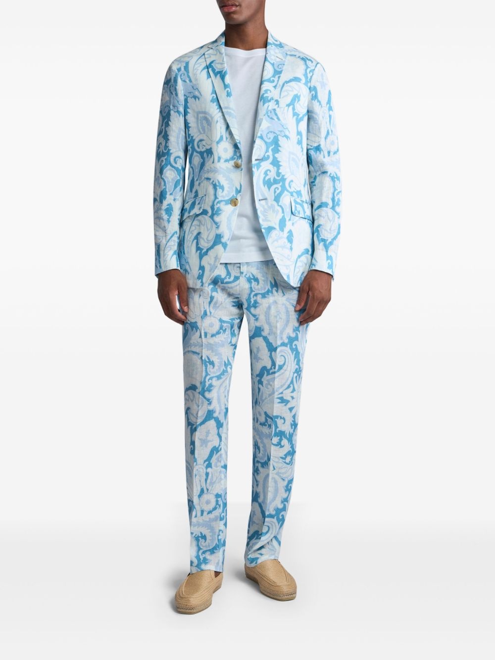 floral-jacquard blazer - 2