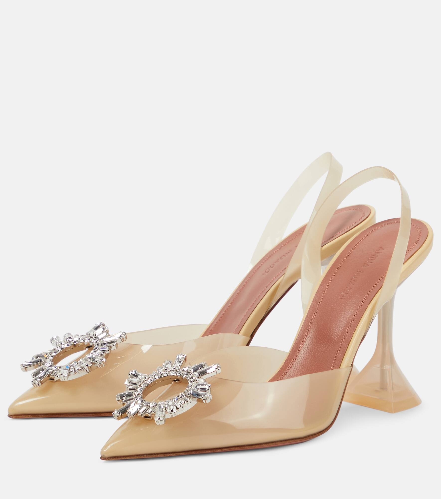 Begum 95 PVC slingback pumps - 5
