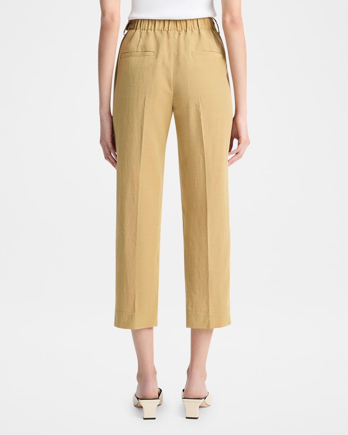 Mid-Rise Pull-On Straight Crop Pants - 3