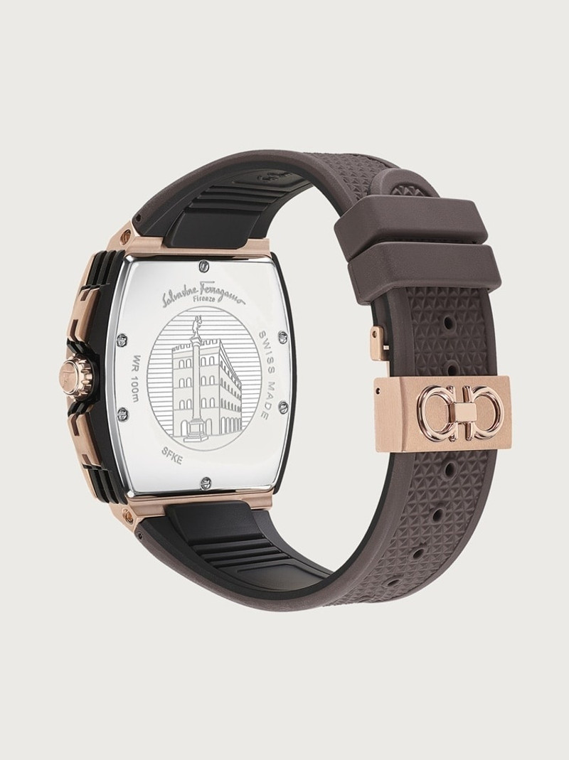 FERRAGAMO F-80 TONNEAU CHRONO WATCH outlook