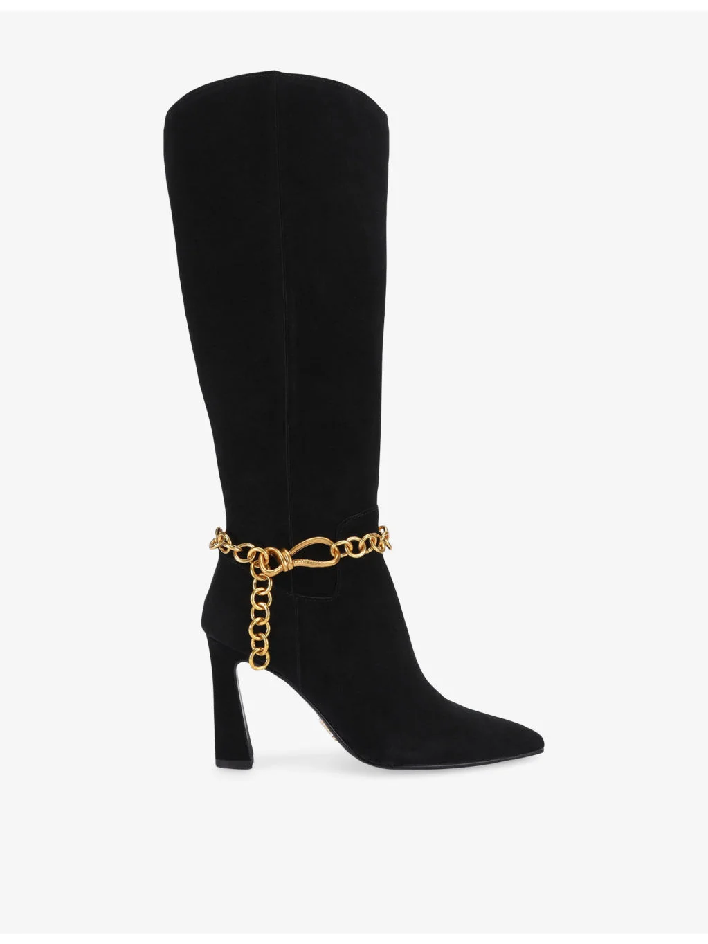 Skorcher Suede Heeled Knee-High Boots - 1