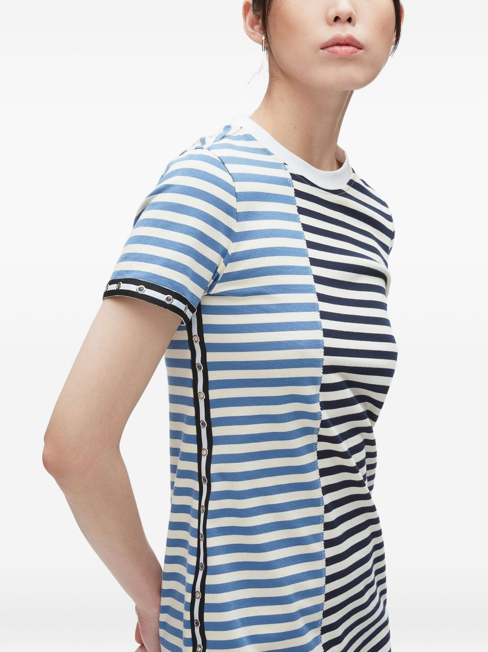 striped panelled midi dress - 5