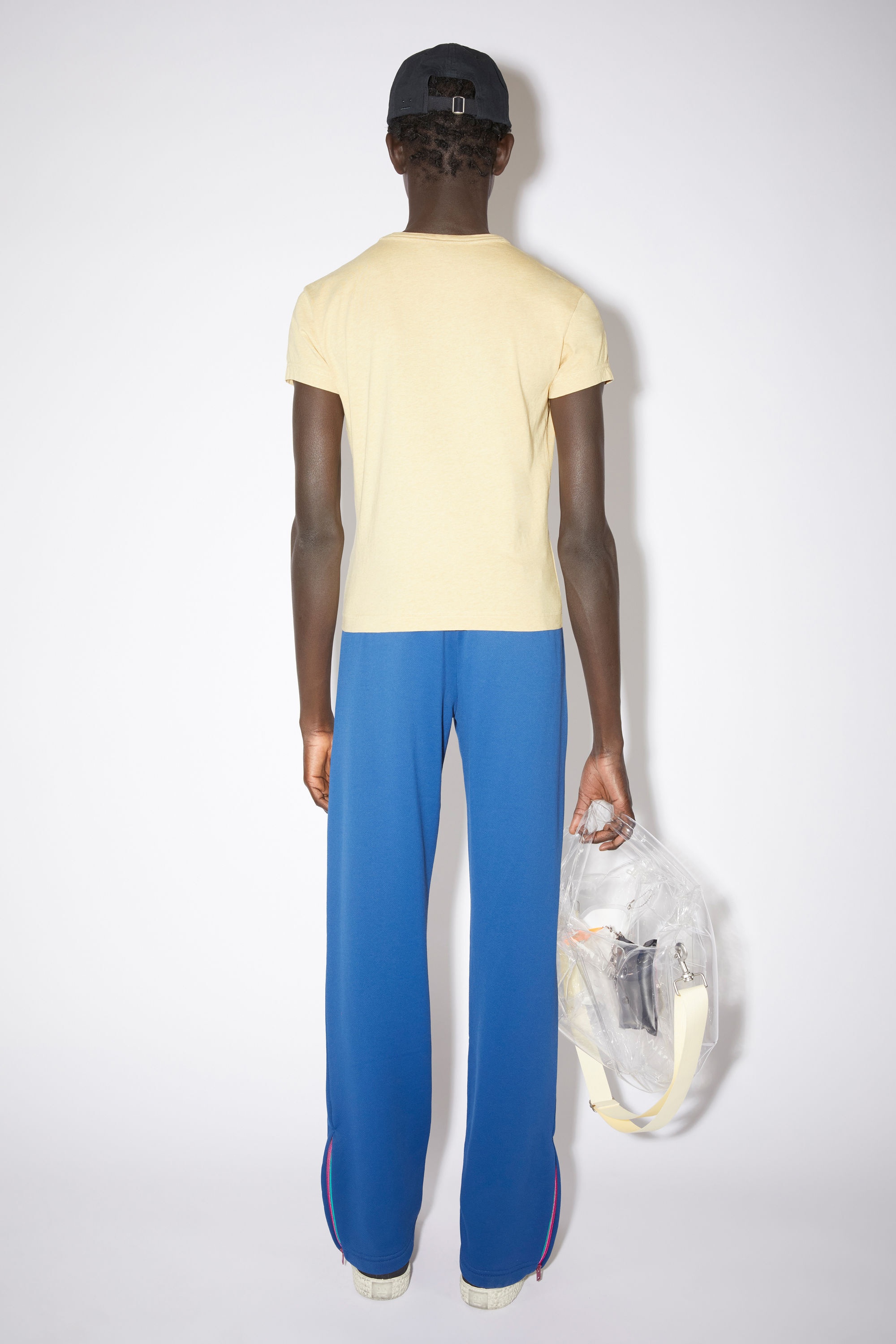 Crew neck t-shirt - Pale yellow melange - 3