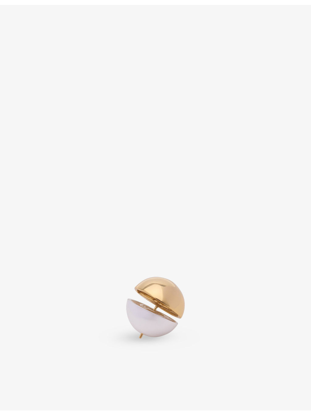 Sphere Brass Stud Earrings - 3