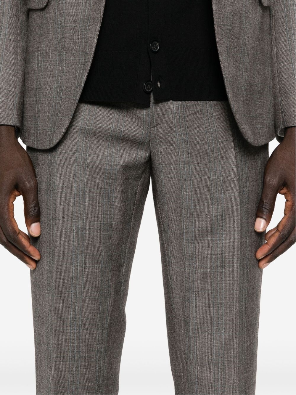 double-breasted virgin wool suit - 6