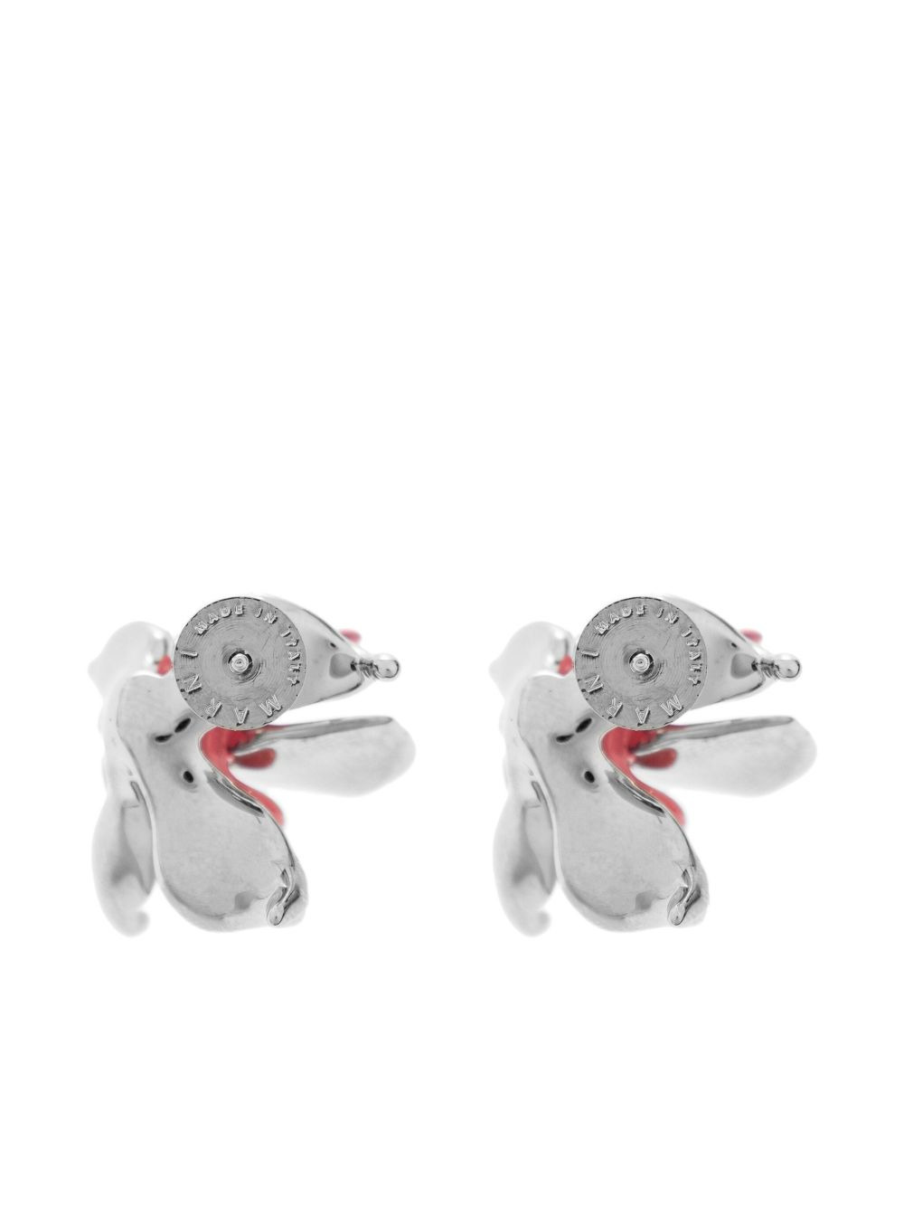 flower-motif crystal-embellished earrings - 3