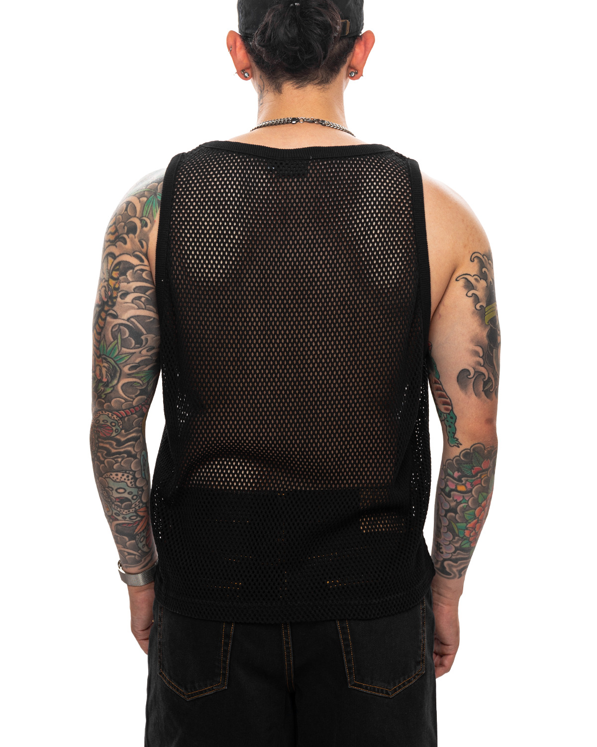 Cotton Big Mesh Tank 'Black' - 3