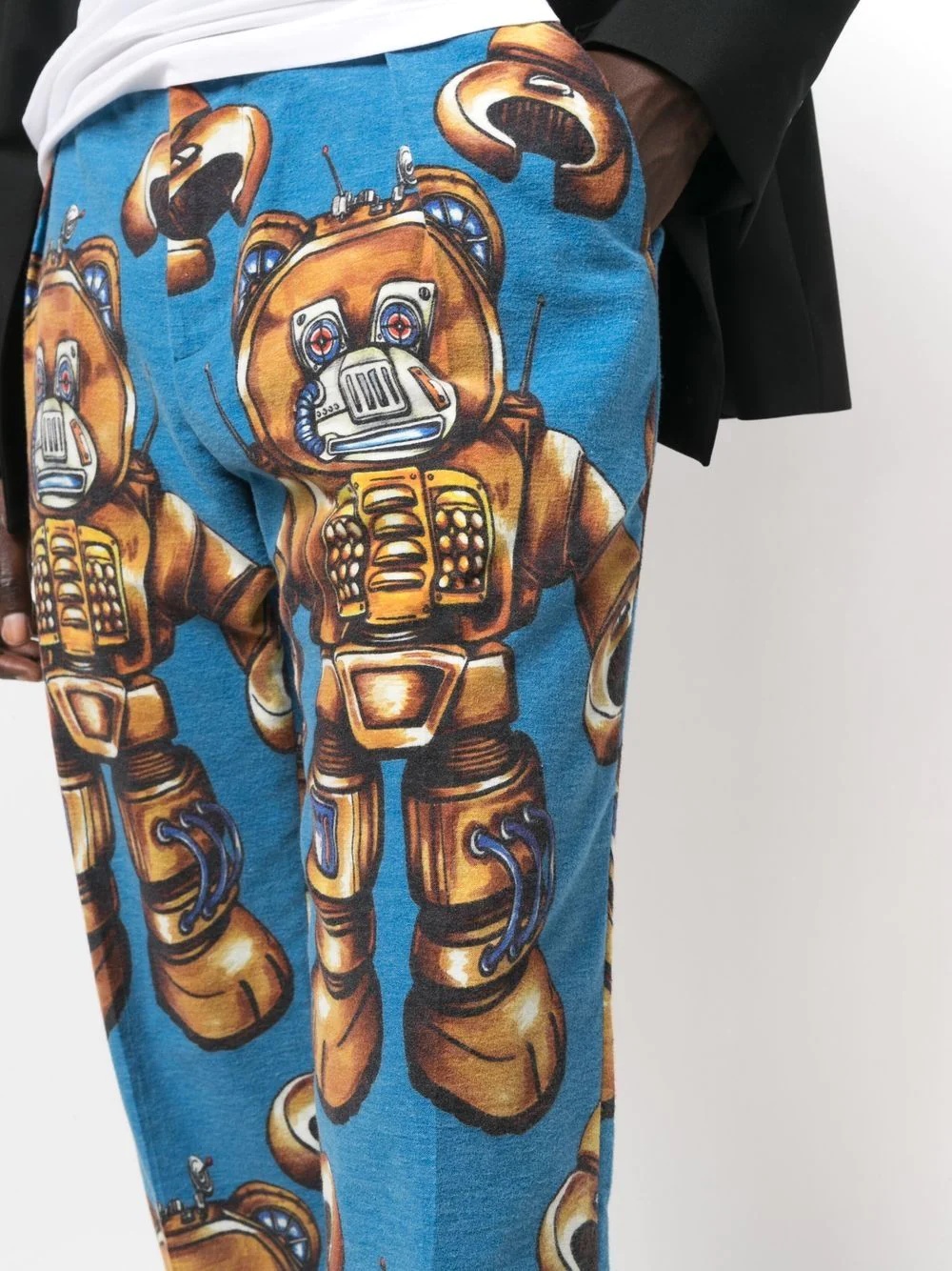 robot-print cotton trousers - 5