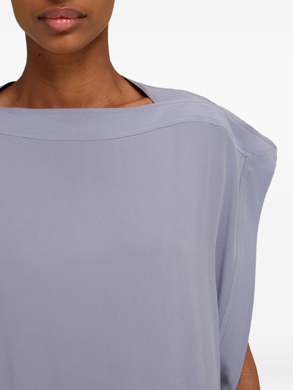 Gancio-detail silk dress - 5