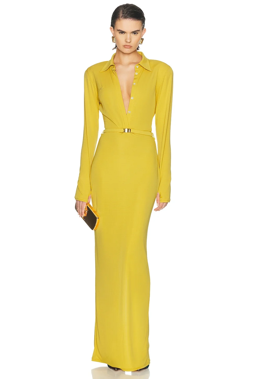 Long Sleeve Jersey Polo Dress - 1
