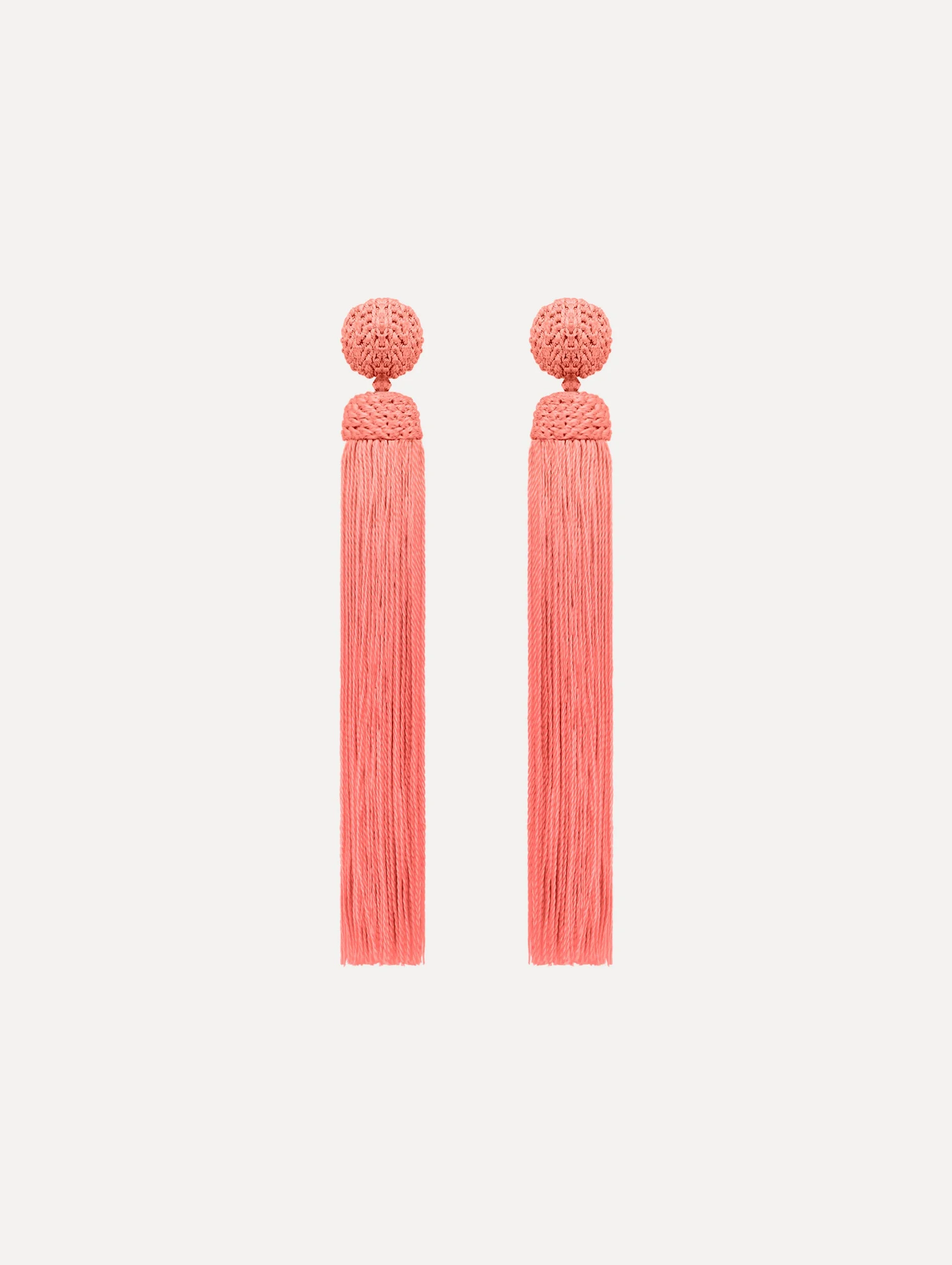 SILK ROPE TASSEL CLIP-ON EARRINGS - 1