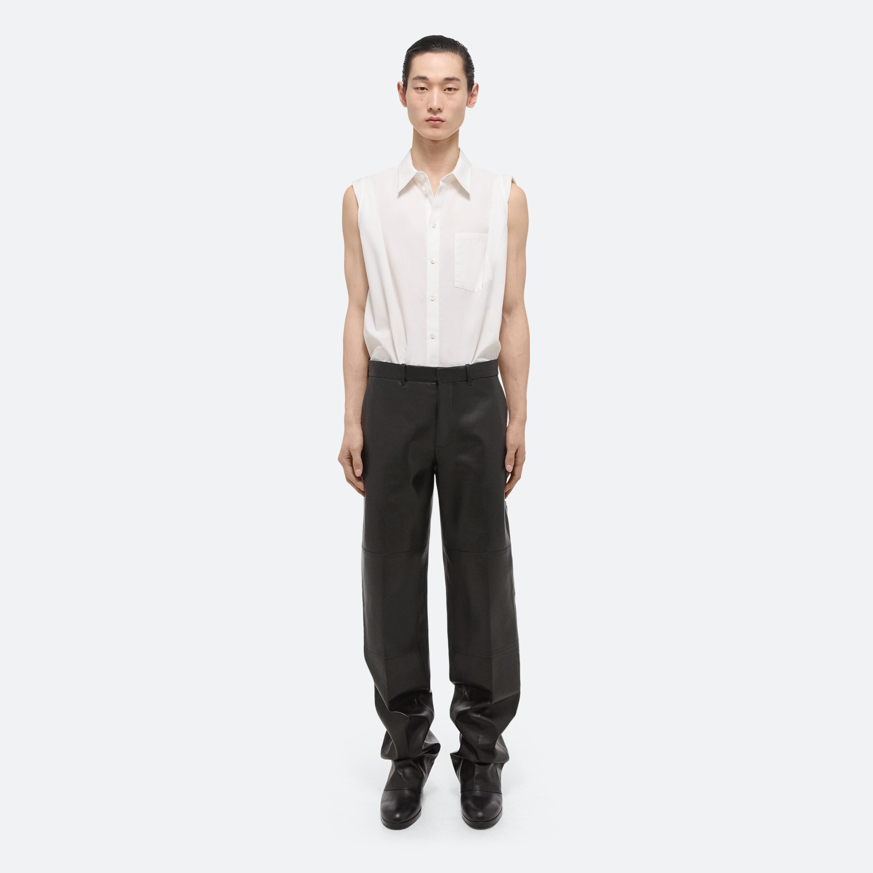 LEATHER CARPENTER PANTS - 3