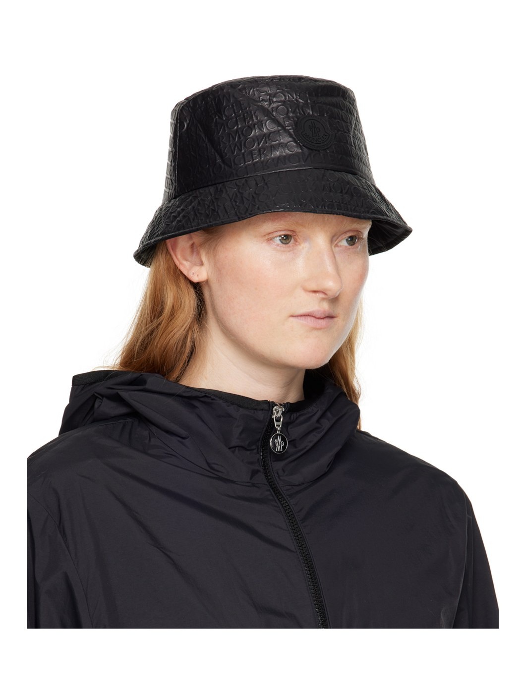 Black Embossed Bucket Hat - 2