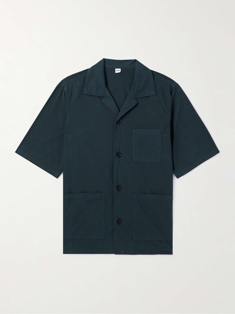 Camp-Collar Cotton-Poplin Shirt 1