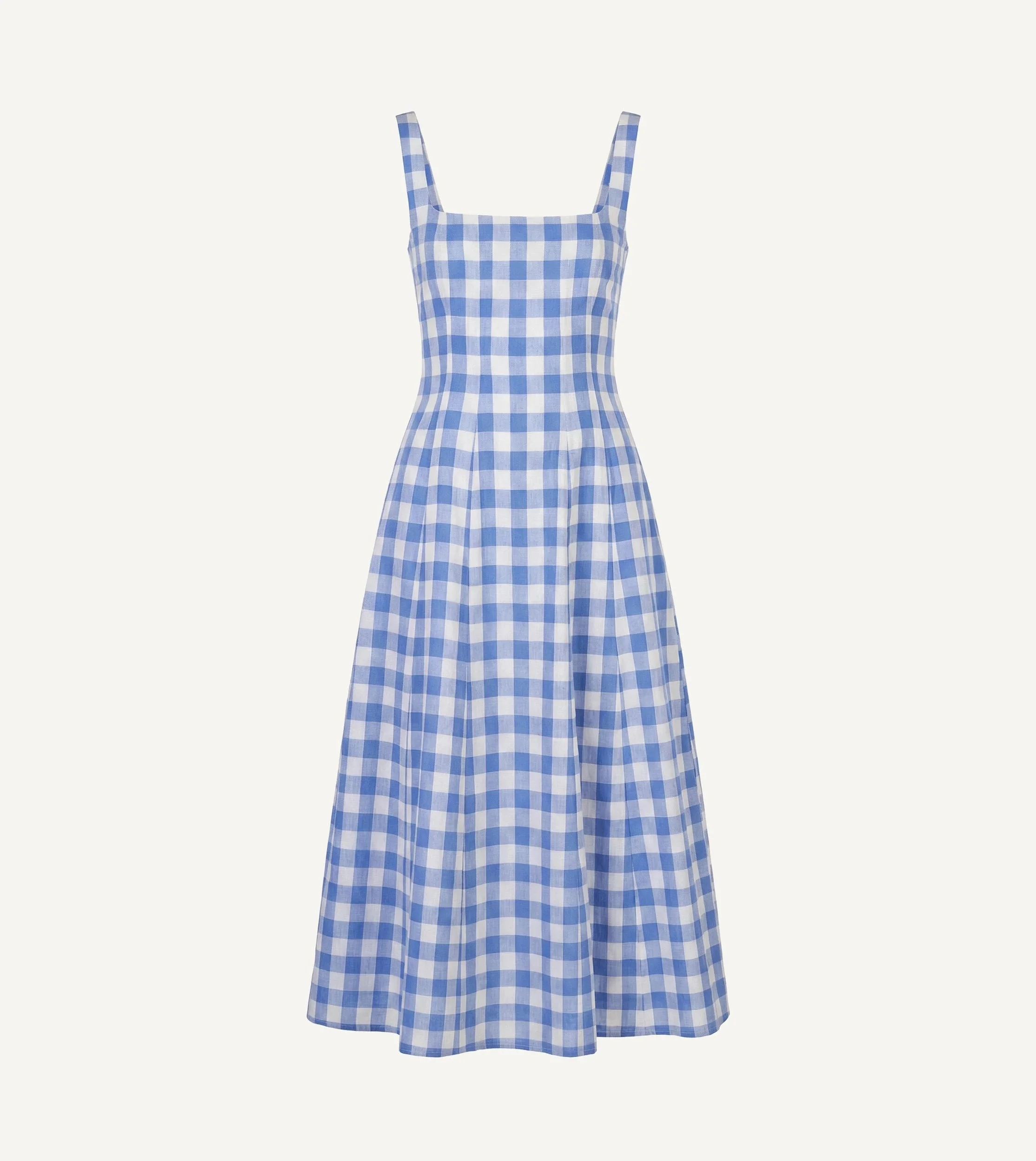 ARDENA ANKLE DRESS | BLUE BONNET GINGHAM - 1