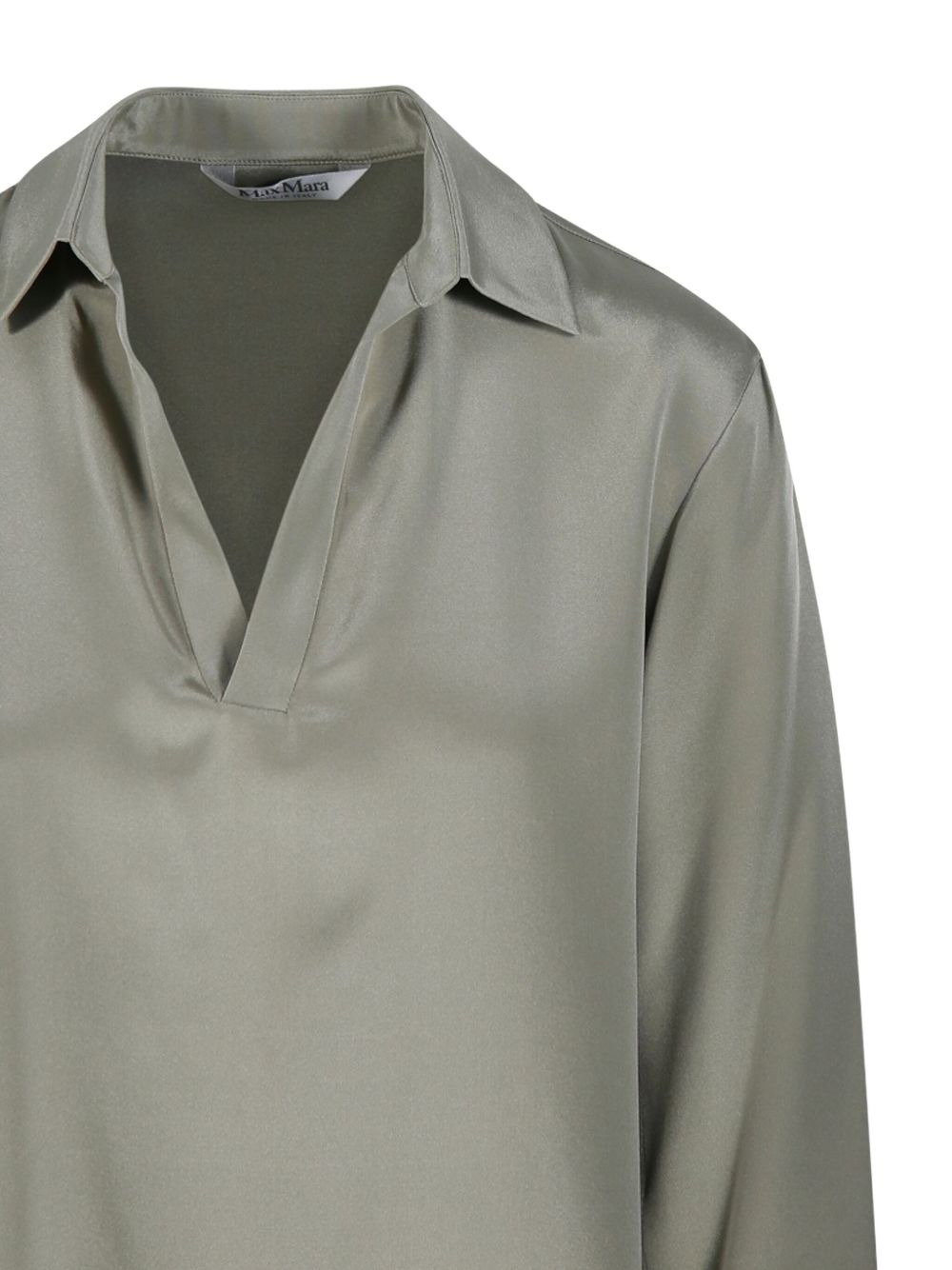 V-neck long-sleeve blouse - 4
