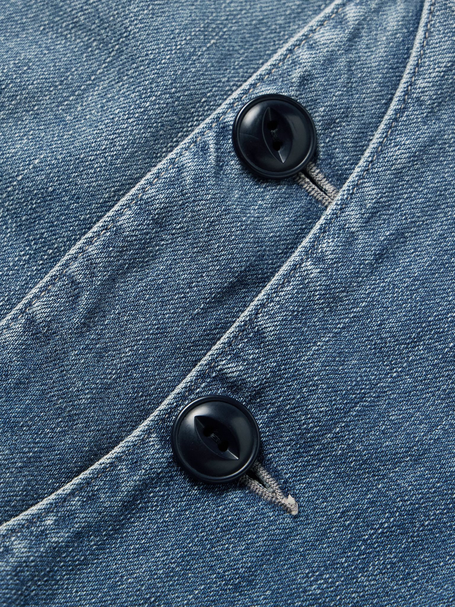 Thunderbird Panelled Denim Blouson Jacket Blue - 5