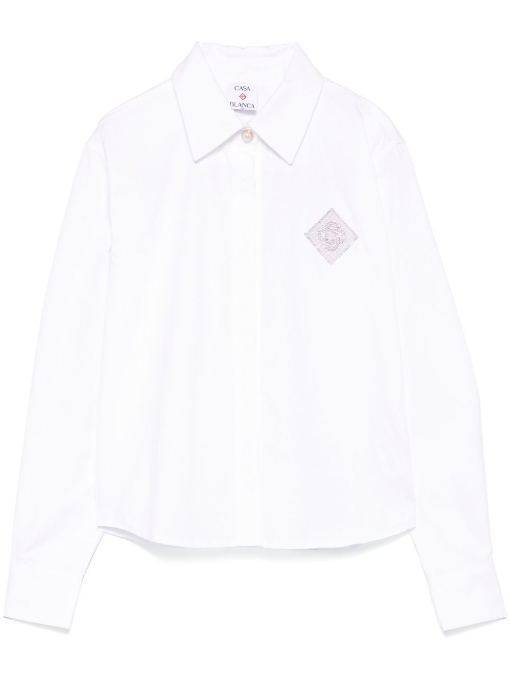monogram-embroidered shirt - 1