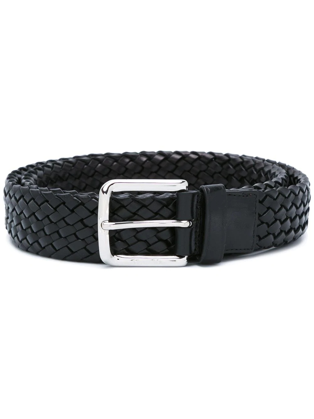 square buckle woven belt - 1