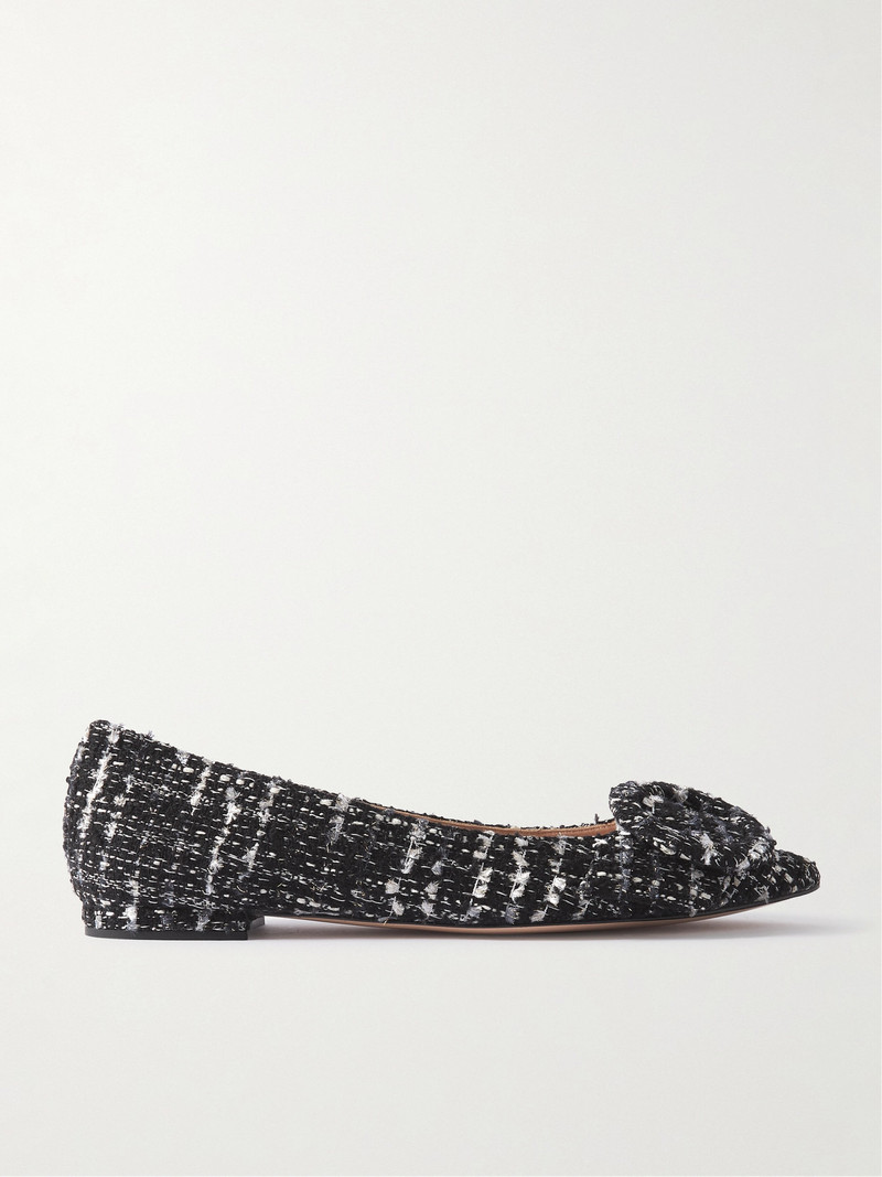 Venezia Bouclé-tweed Point-toe Flats 1