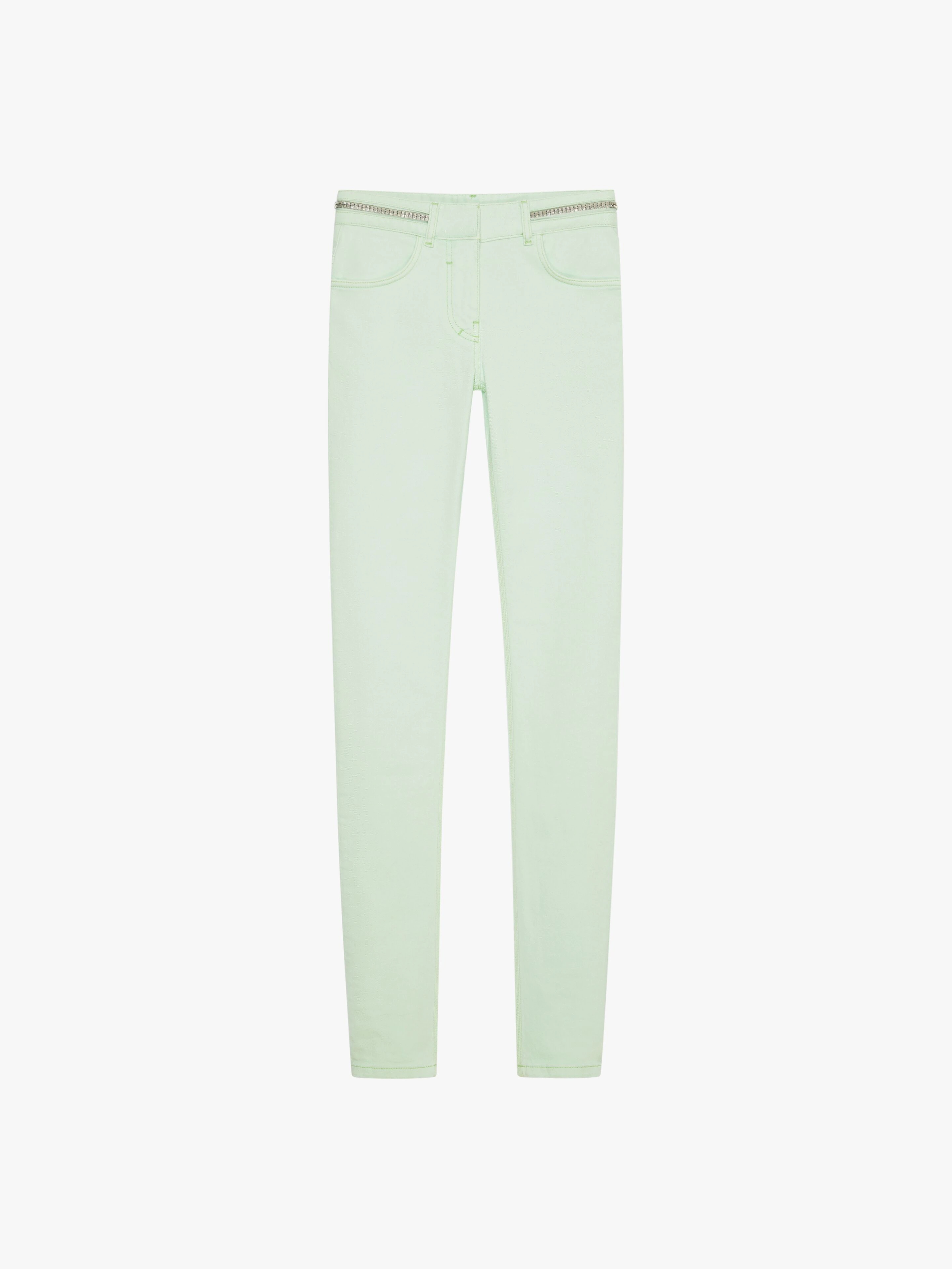 SLIM FIT JEANS IN DENIM WITH 4G ZIP - 1