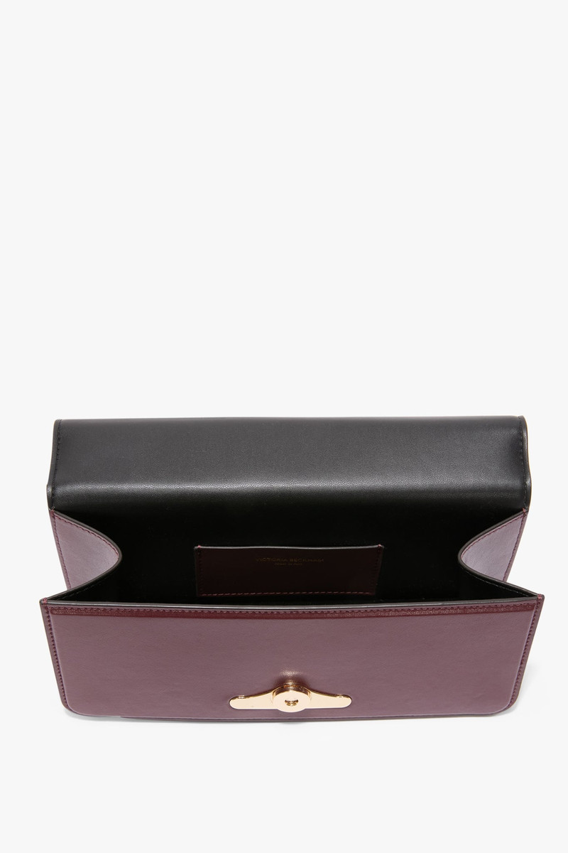 202 Clutch Bag In Burgundy Smooth Leather 7