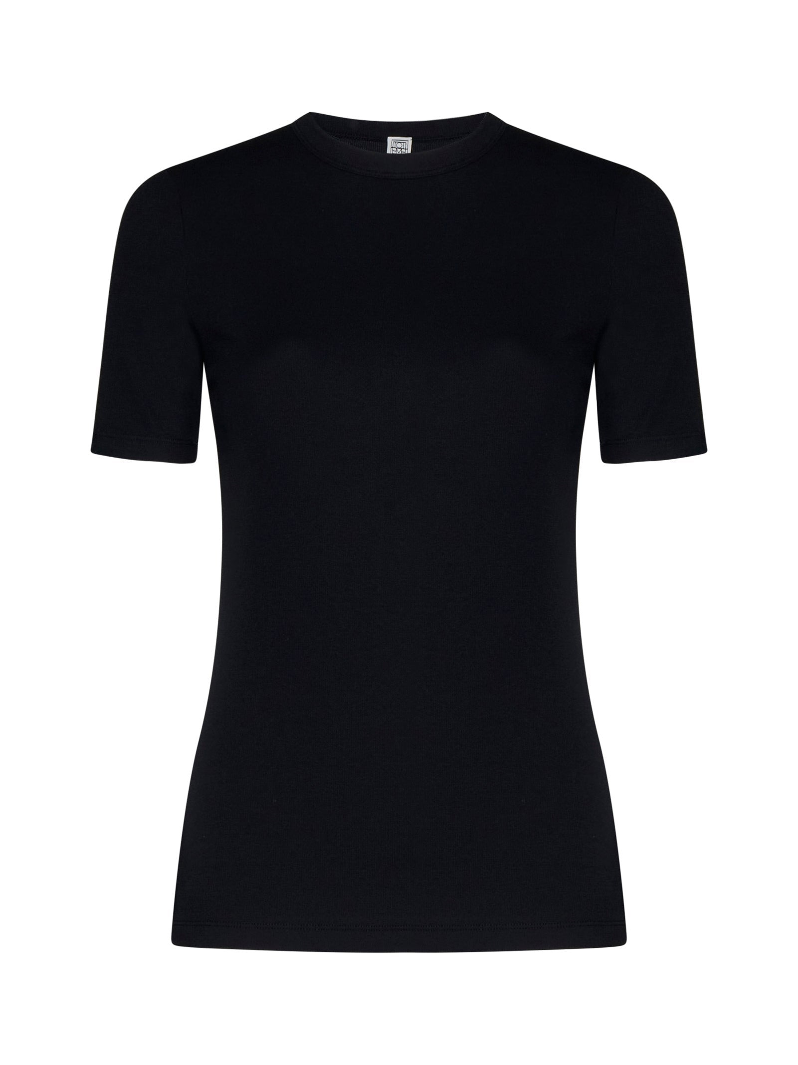 Toteme Women Rib Knit Cotton T-Shirt - 1