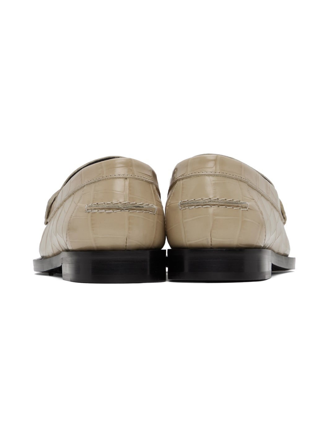 Beige Croc-Effect Medusa '95 Loafers - 2