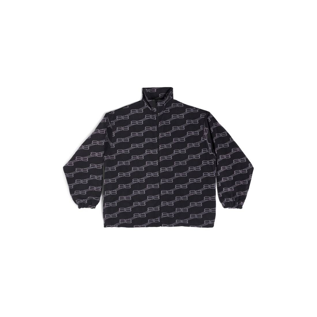 Men's Bb Monogram Zip-up Jacket in Black - 1