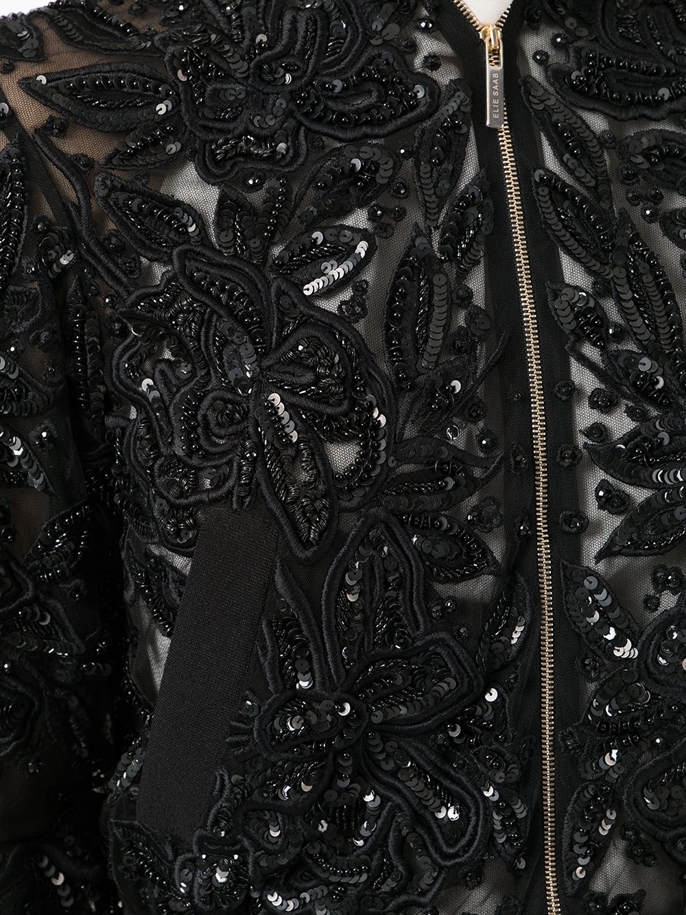 sequin-embellished bell-sleeve jacket - 5