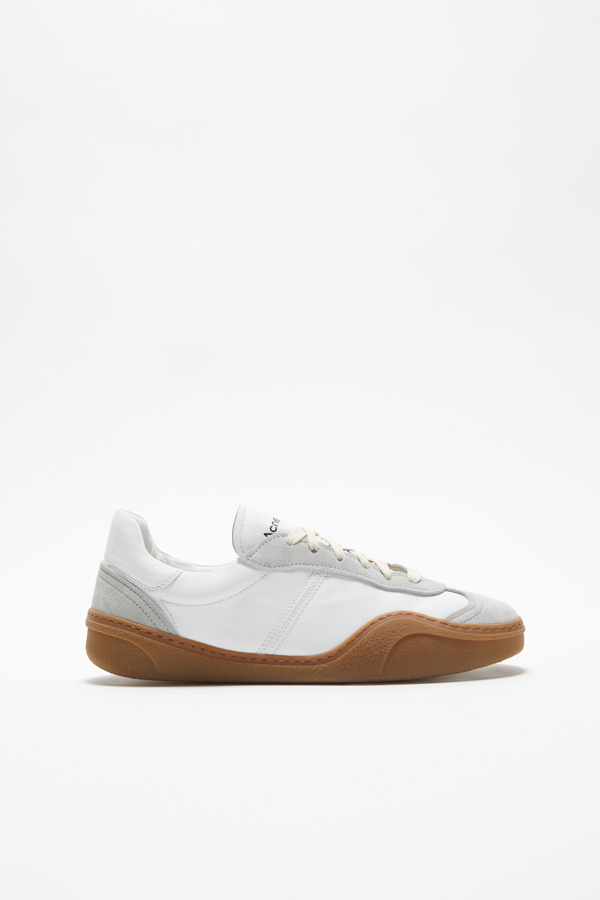Lace-up sneakers - White/brown - 1