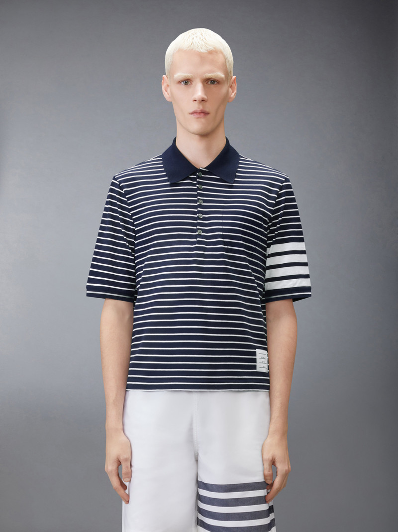 Thom Browne JERSEY 4-BAR POLO outlook