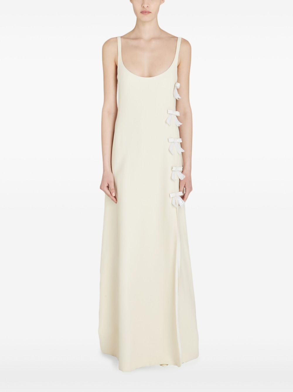 bow detailing long dress - 2
