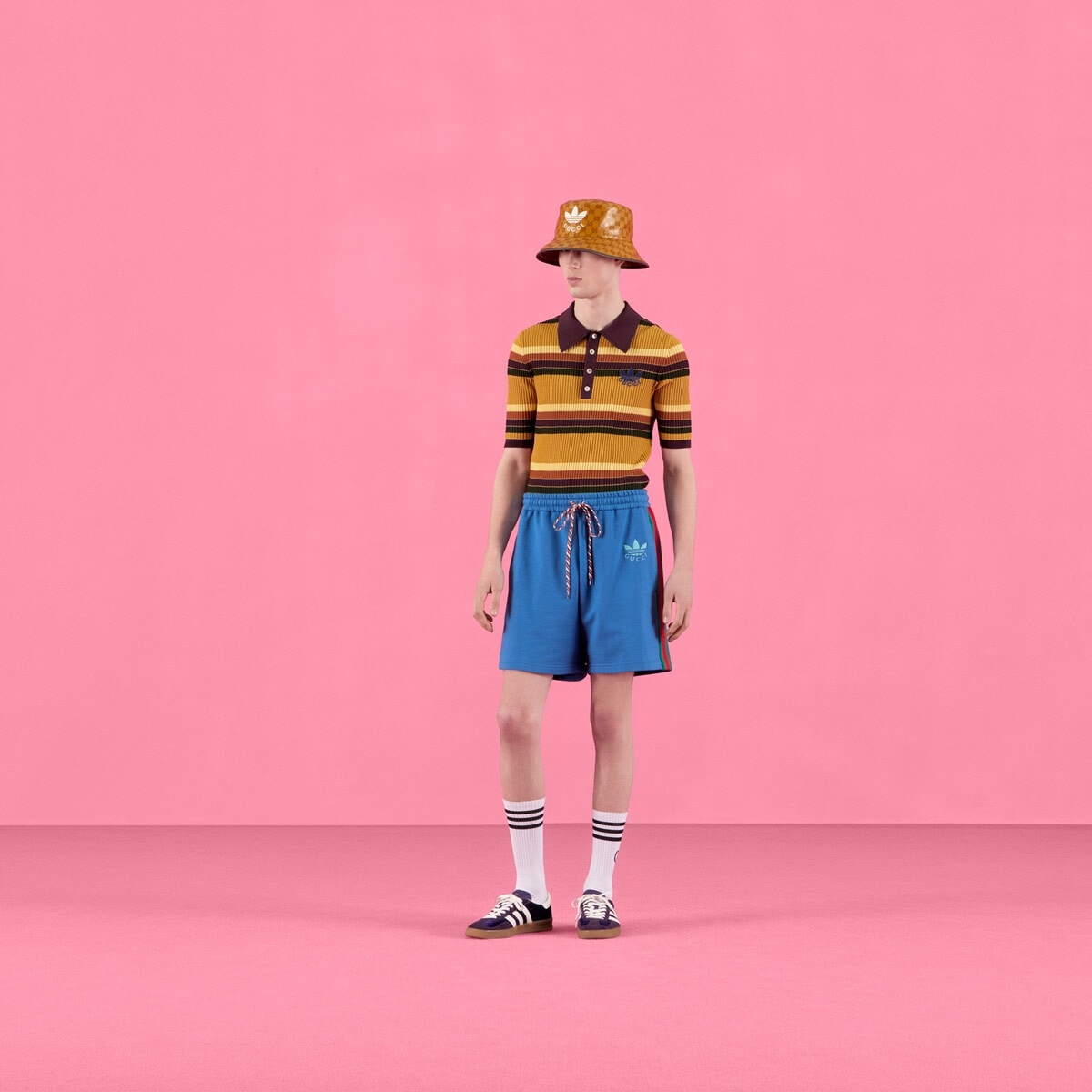 adidas x Gucci cotton jersey shorts - 2