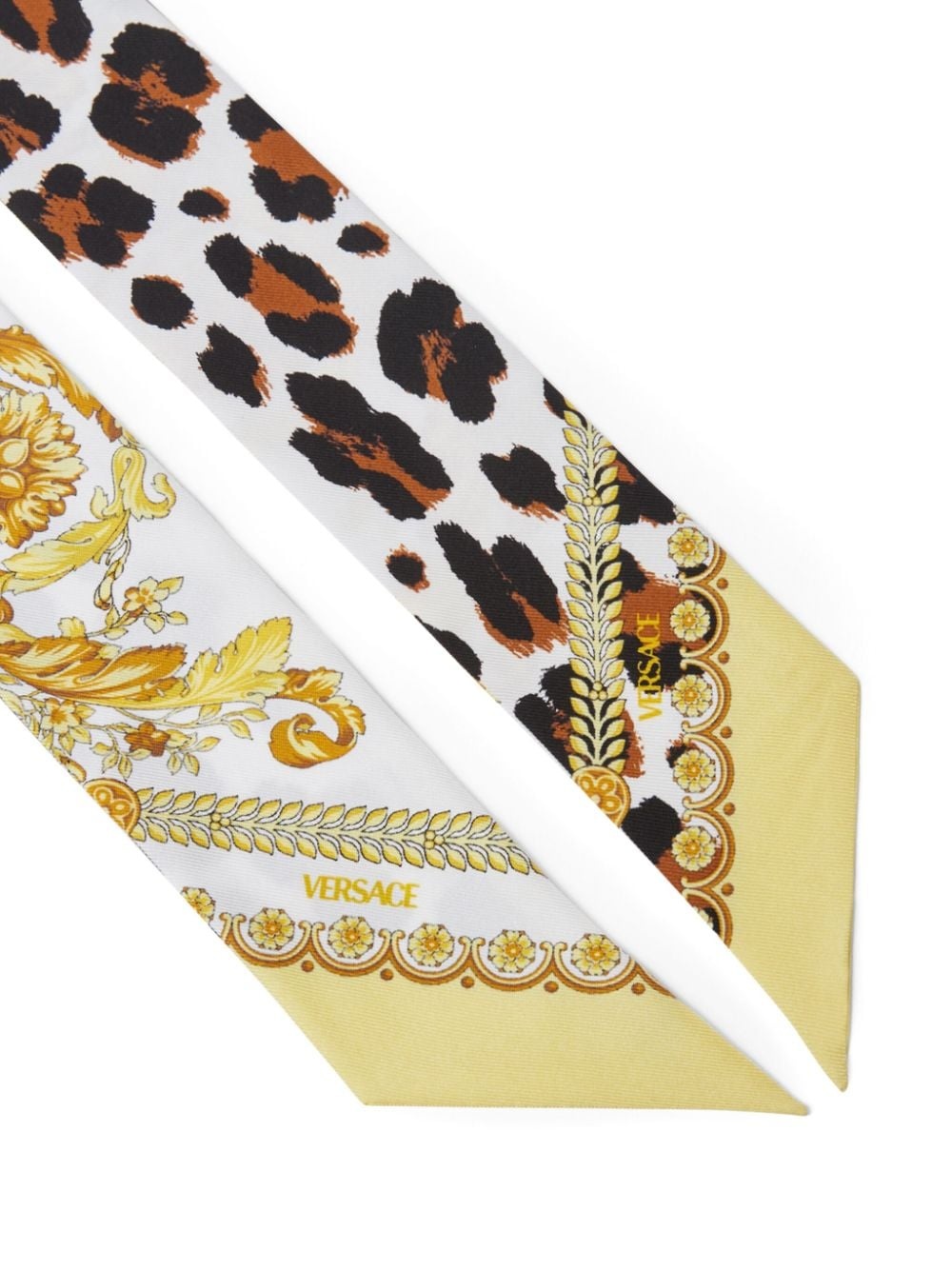 Barocco-print tie scarf - 2