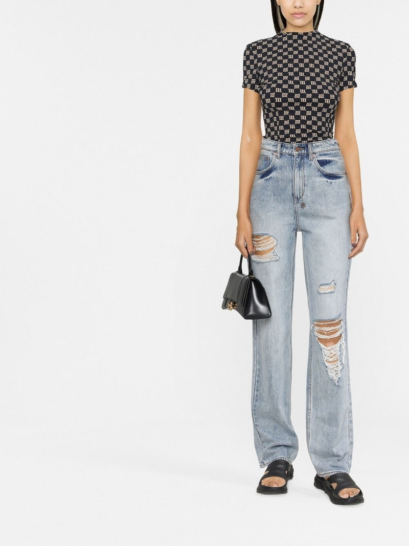 MISBHV monogram-print slim T-shirt outlook