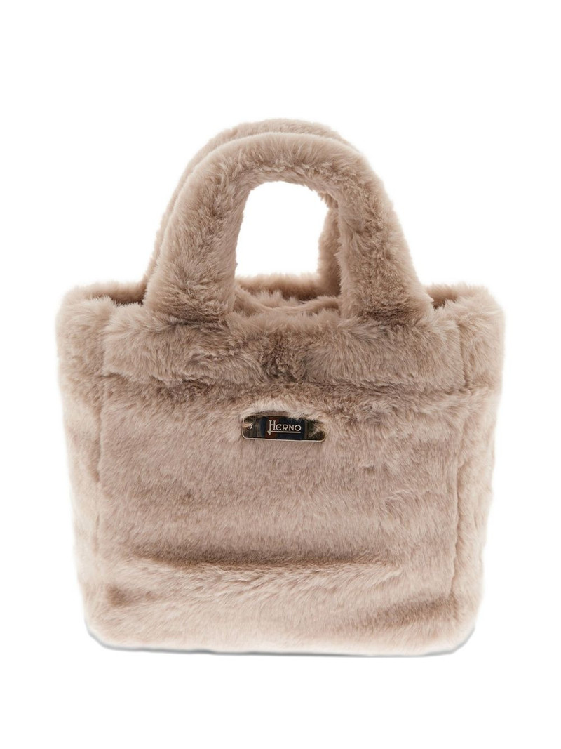 faux-fur top-handle bag 1